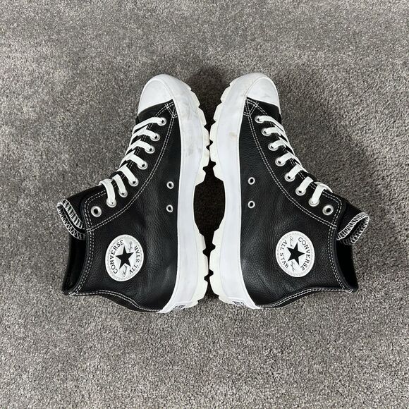 Converse CT All Star Lugged Hi 567164C Women’s Sz 9.5 Black Platform Shoes Used - Picture 7 of 12